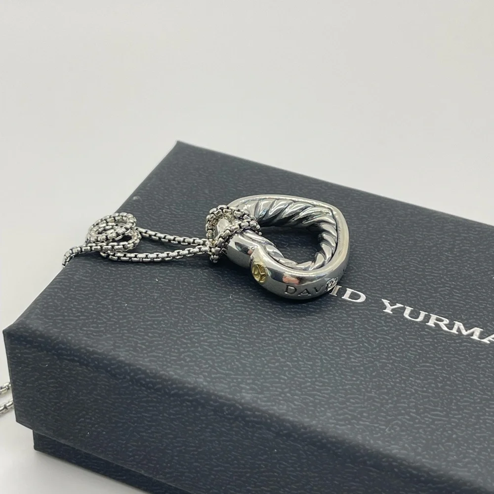 David Yurman Sterling Silver Heart Necklace